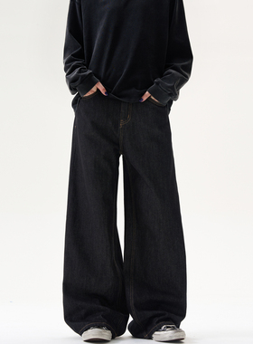 MADWITCH经典复古直筒牛仔裤男女宽松休闲美式cleanfit简约裤子潮