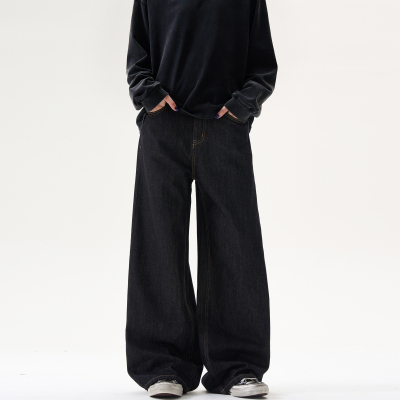 MADWITCH经典复古直筒牛仔裤