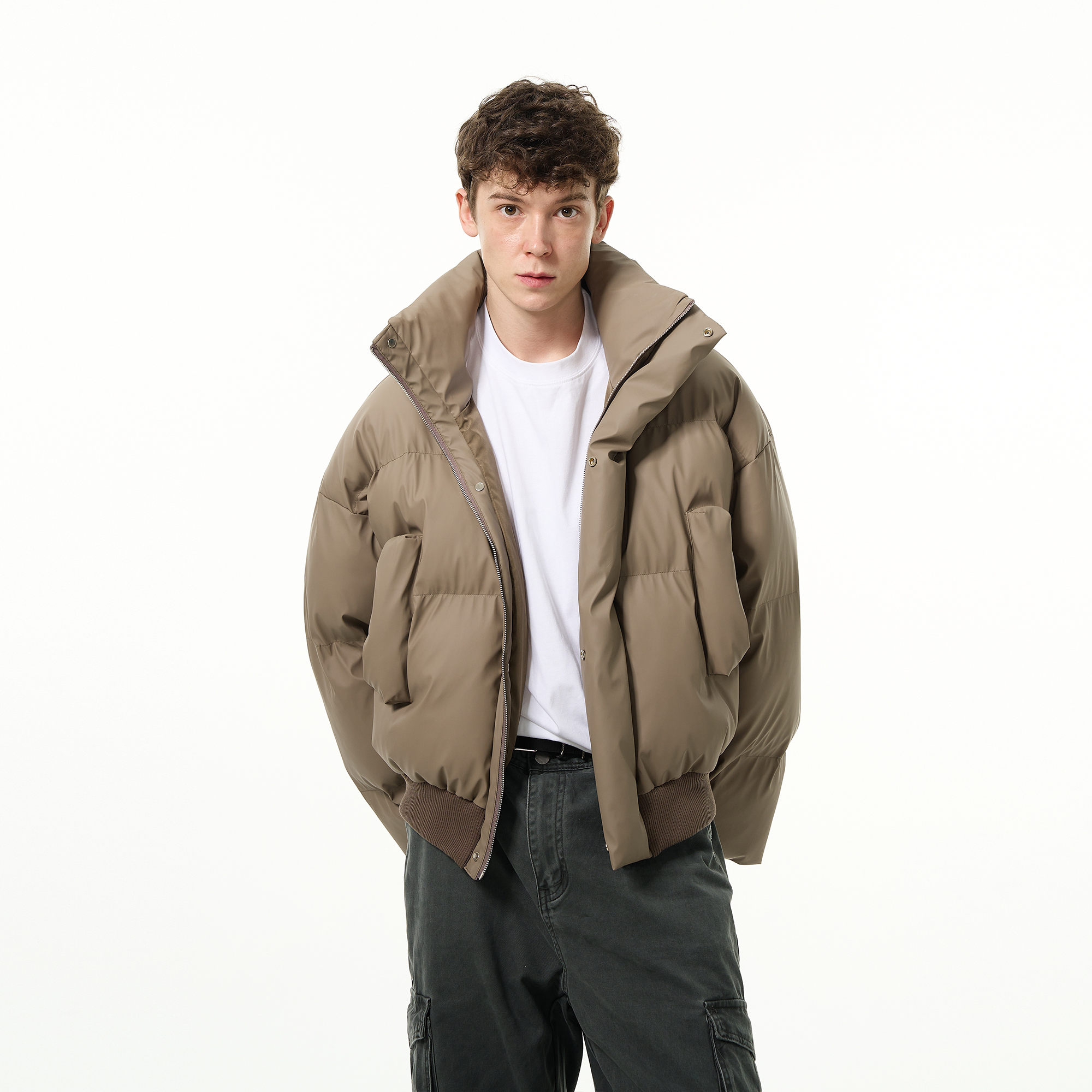 MADWITCH冬季复古短款情侣棉服