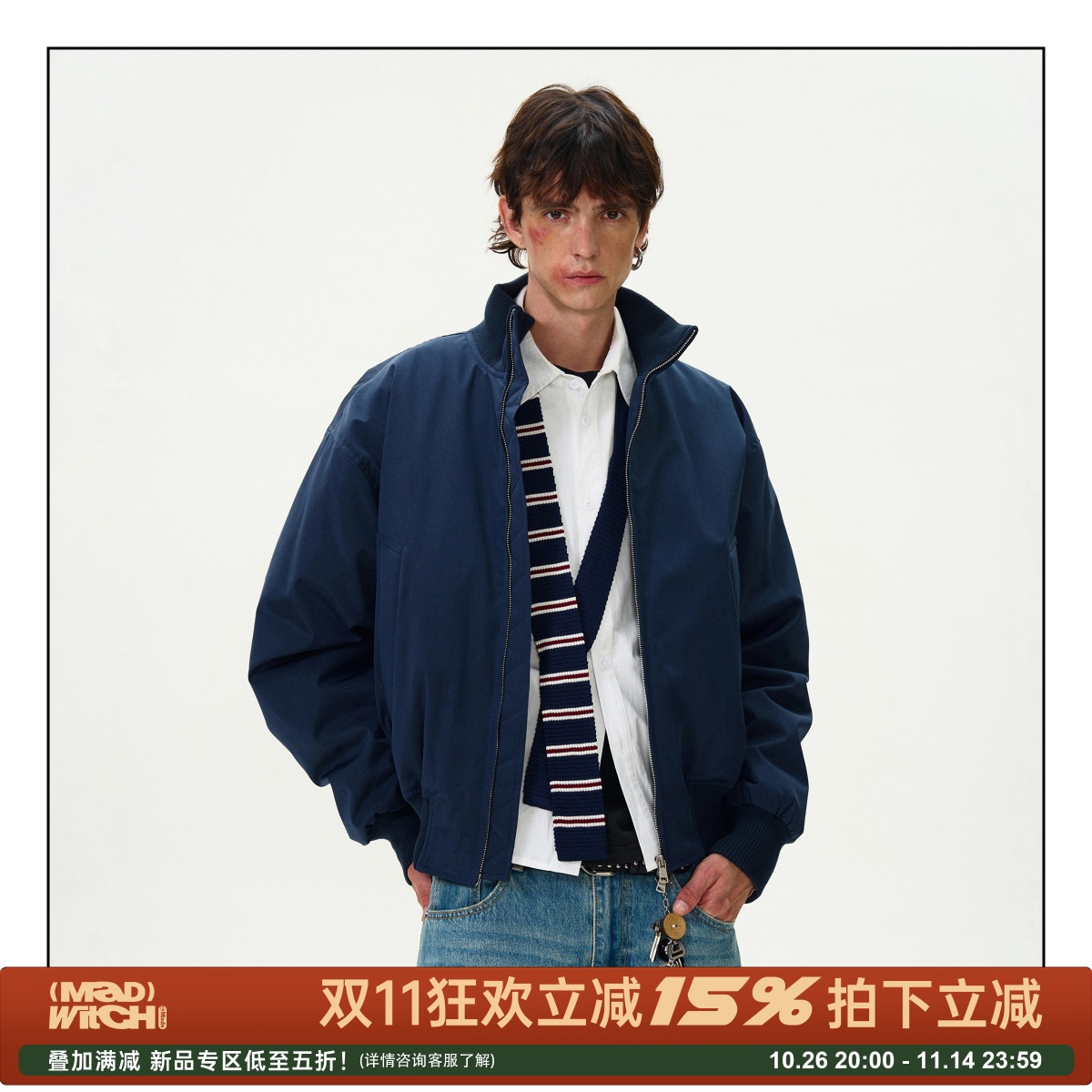 MADWITCH90白鸭绒羽绒服空军夹克