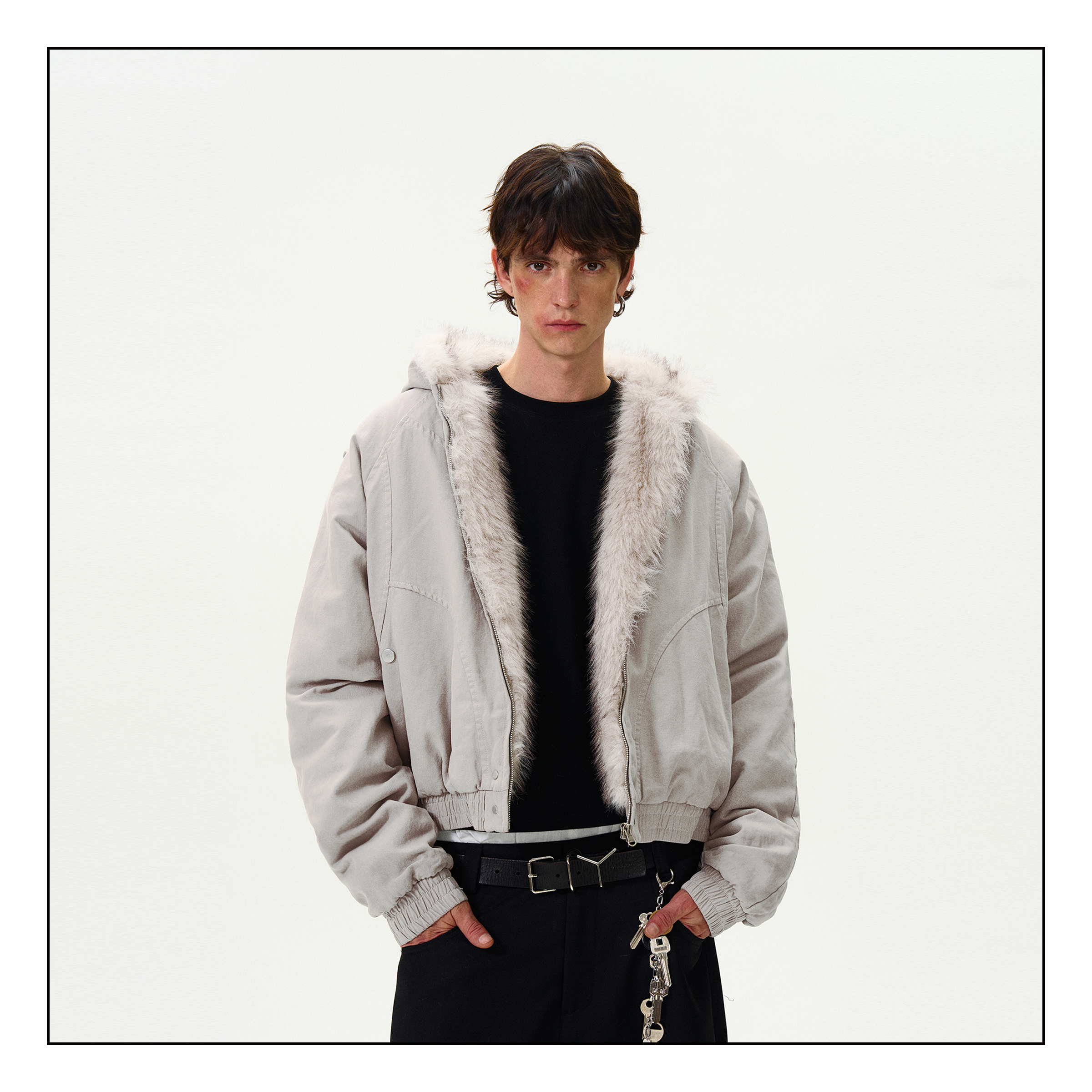 MADWITCH美式复古座山雕加绒外套