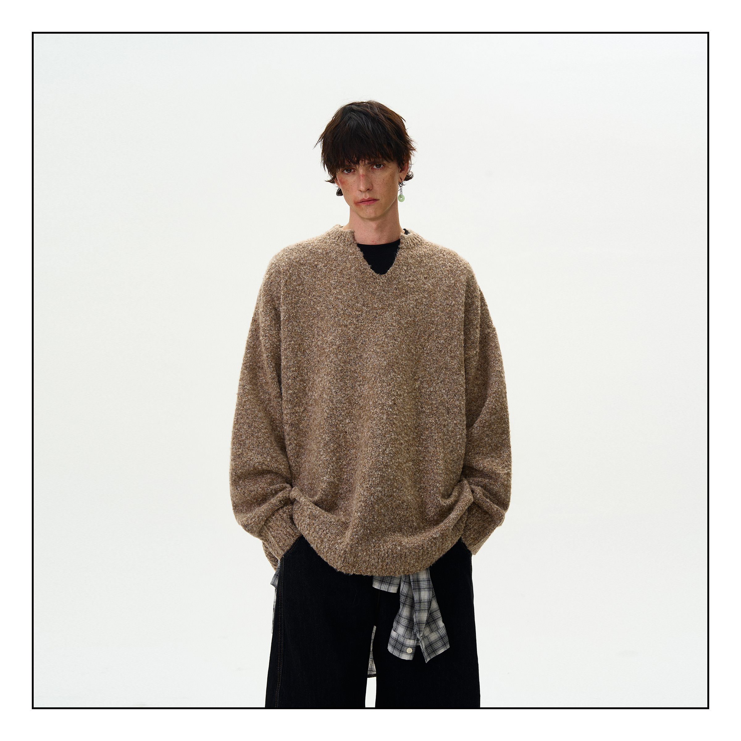 MADWITCH美式复古混纺羊毛衫