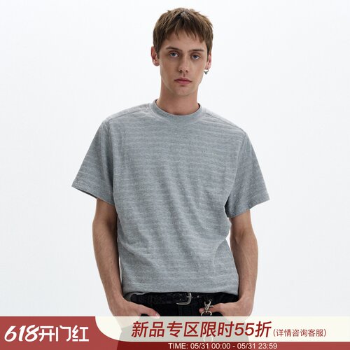 MADWITCH美式肌理感针织短袖T恤