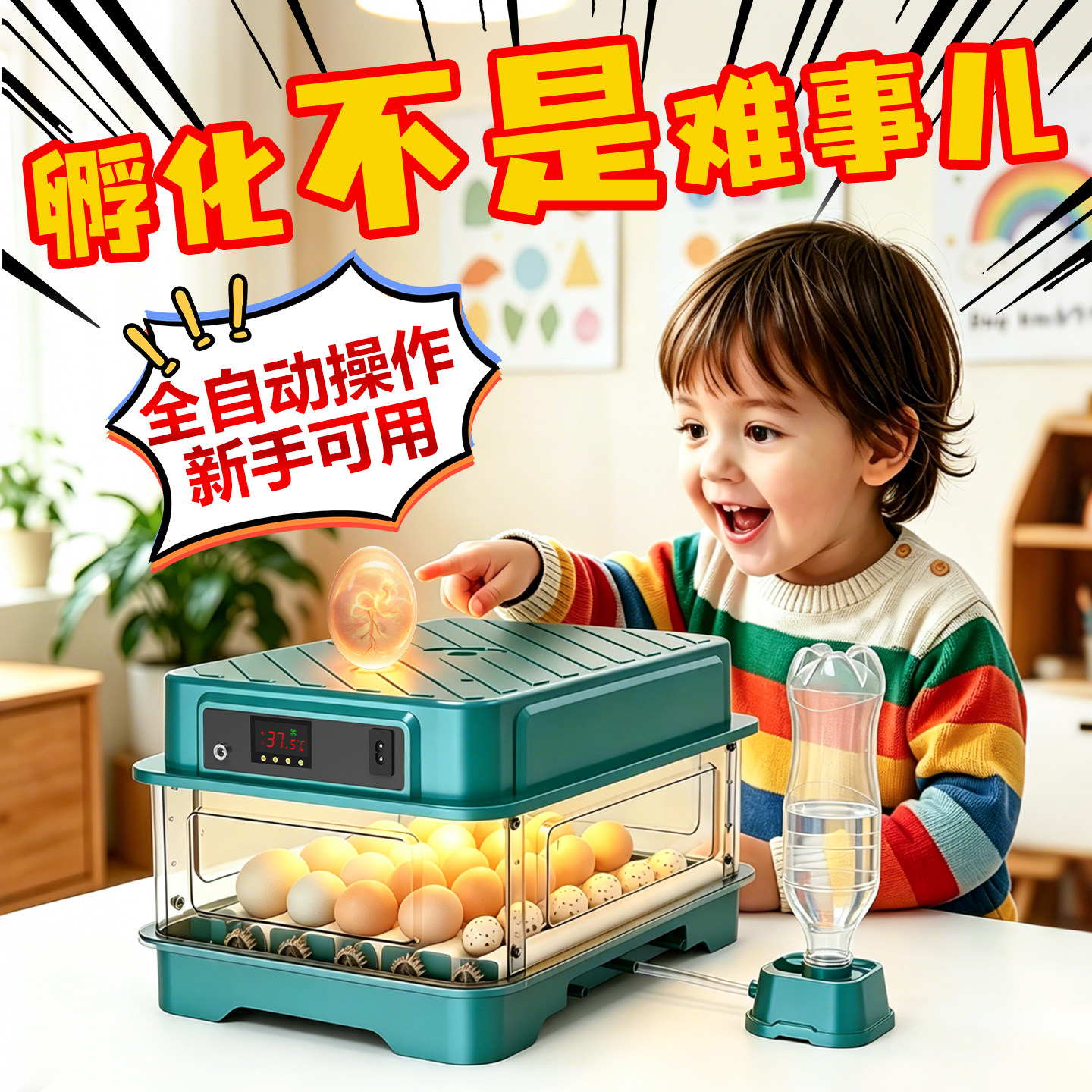 家用孵化机小型孵化器全自动智能孵化箱鸡鸭鹅鸽子鹦鹉种蛋孵蛋器