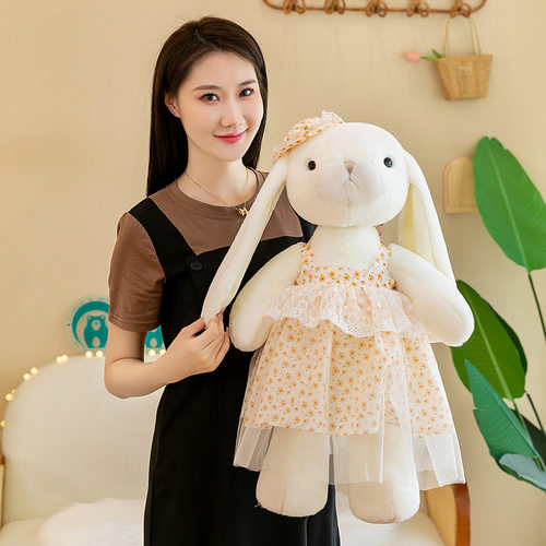 可爱小白兔玩偶垂耳兔公仔