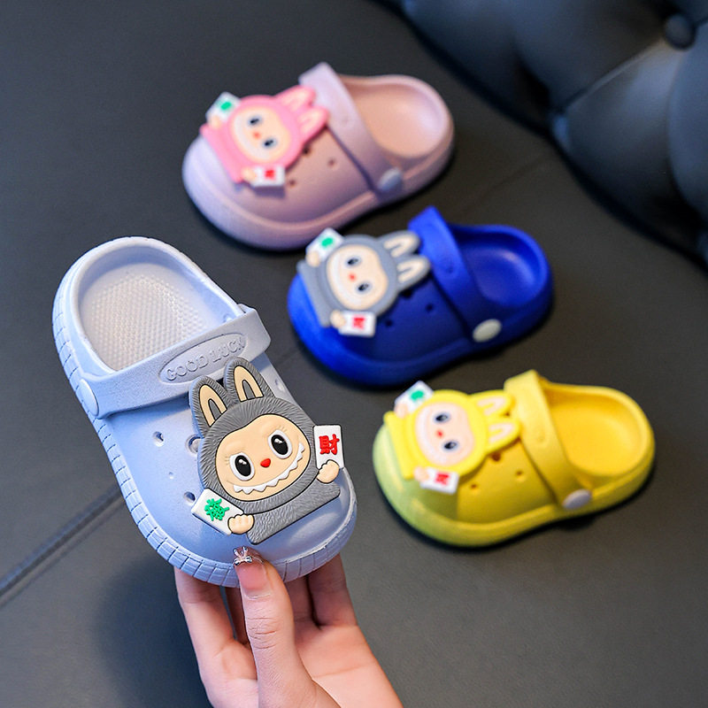 2026拉布布夏季儿童拖鞋男童女童外穿宝宝婴儿厚底防滑耐磨洞洞鞋
