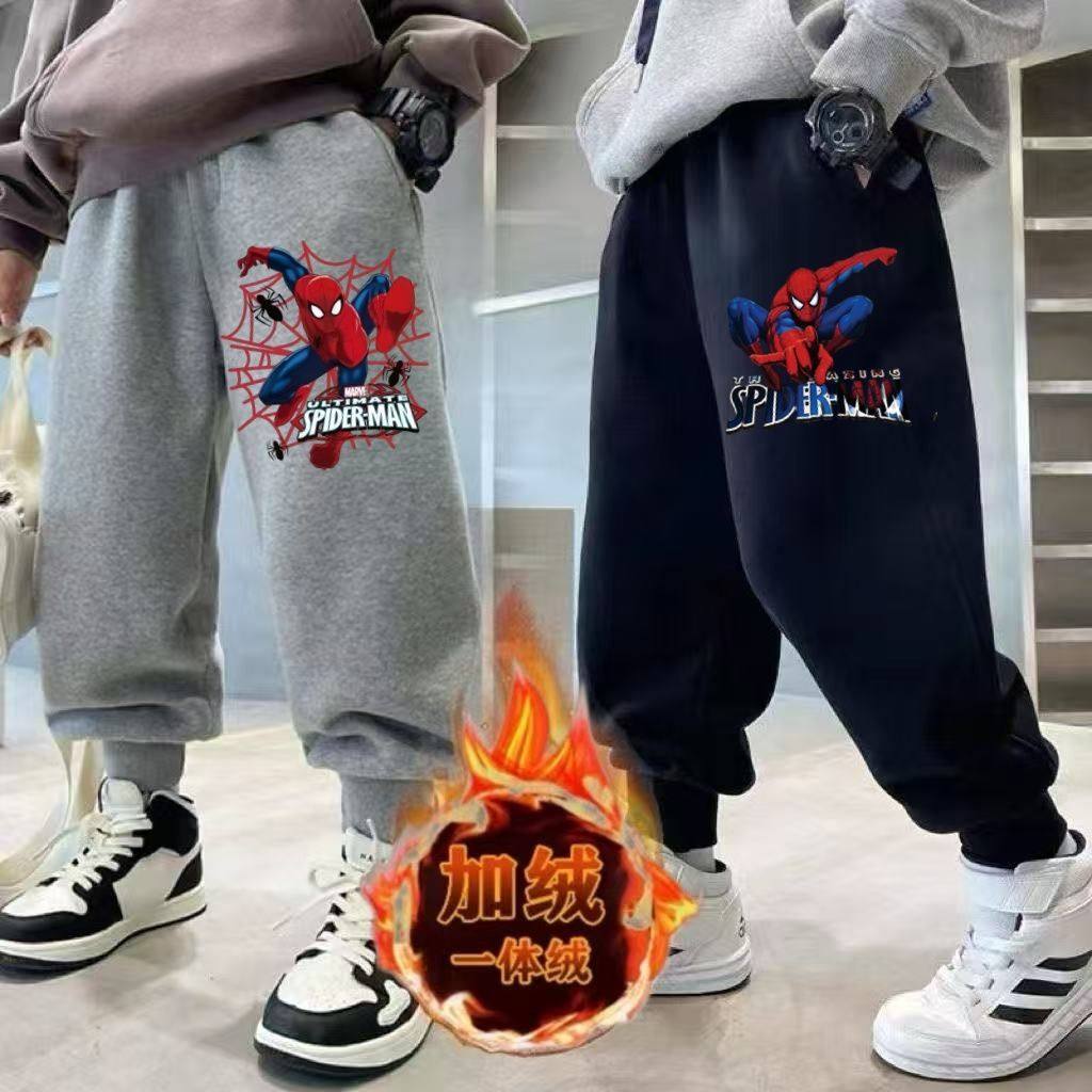 儿童男孩冬季蜘蛛侠加绒