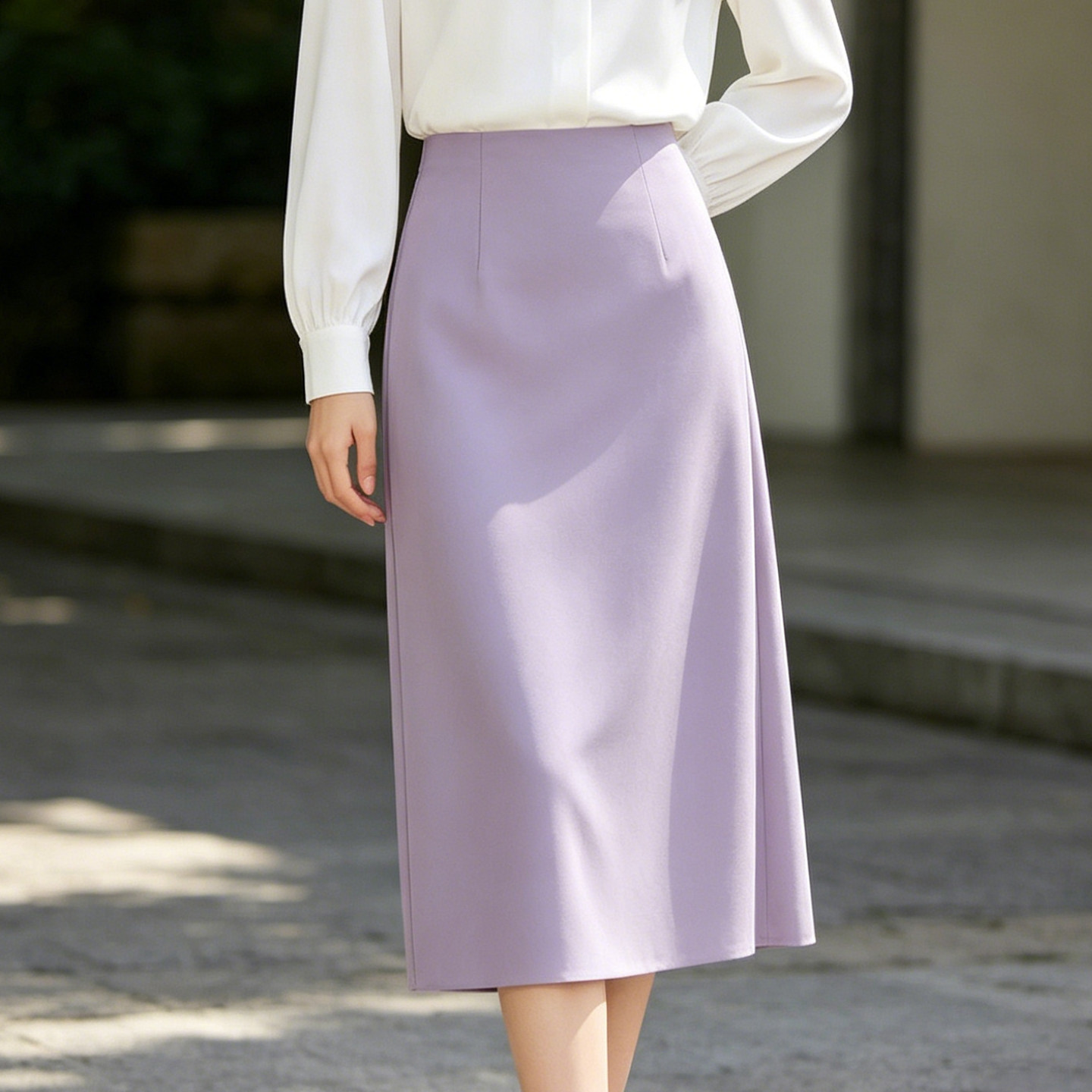 紫色西装半身裙女2026新款夏季高腰显瘦a字直筒裙气质中长包臀裙
