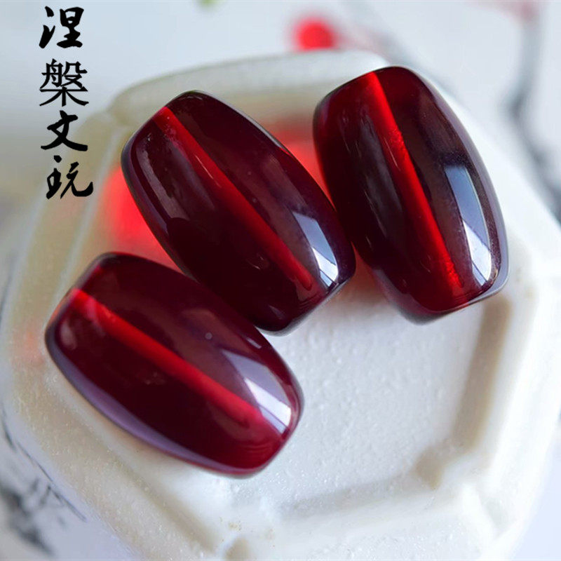 5A级波兰天然琥珀蜜蜡 血珀血泊桶珠散珠隔珠顶珠血珀腰珠DIY配珠