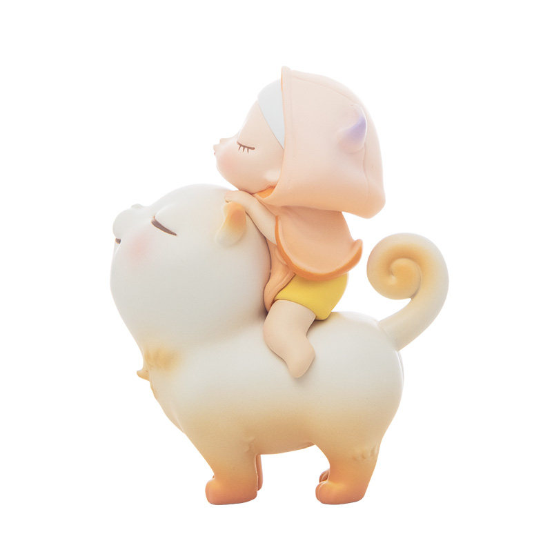 白夜童话猫将军果冻装创意摆件可爱汽车载装饰品小摆件送女生礼物