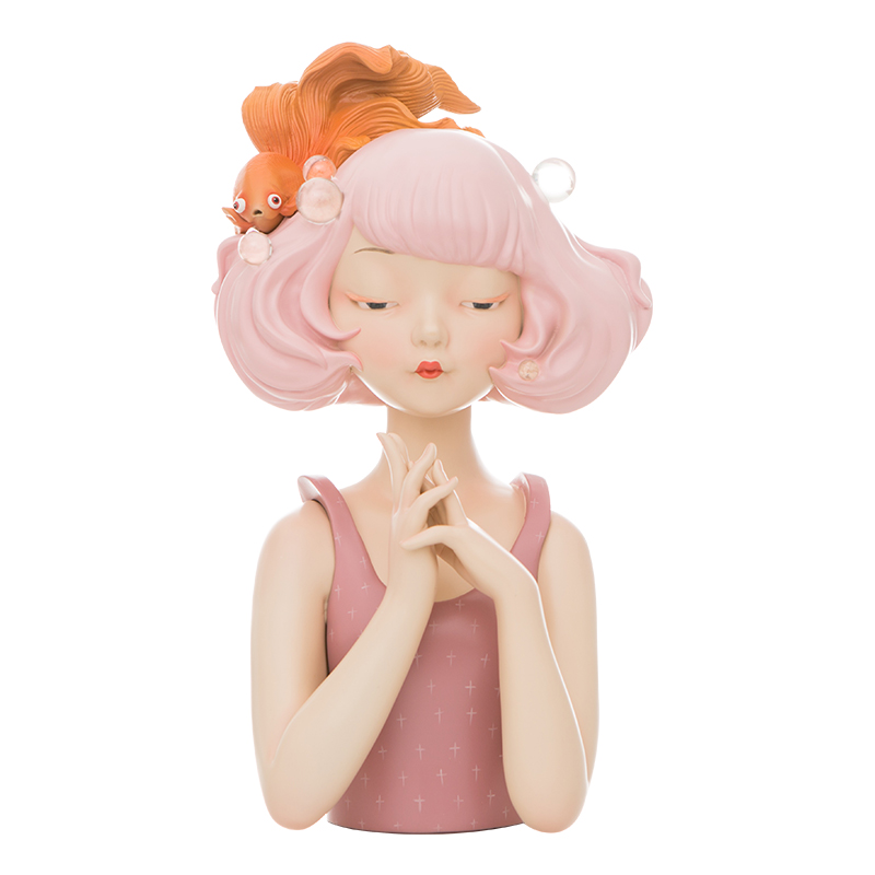 国王花园-发梢上的花魁鱼少女心可爱摆设卧室桌面摆件送女友礼物