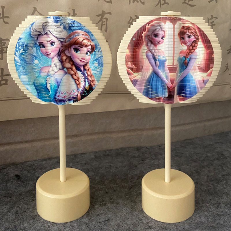 冰雪奇缘转转乐螺旋树旋转棒棒糖艾莎公主安娜公主女孩的玩具摆件