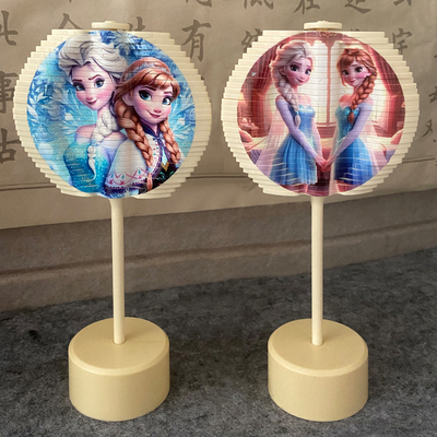 冰雪奇缘转转乐螺旋树旋转棒棒糖艾莎公主安娜公主女孩的玩具摆件