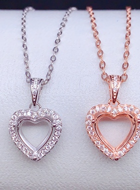 爱心5*56*67*78*8mm吊坠空托