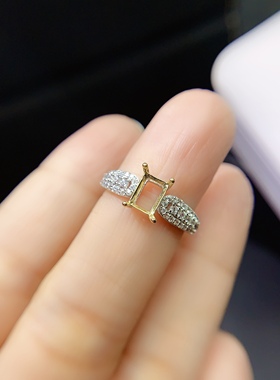 伯利尔女S925戒指空托