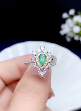 伯利尔女S925戒指空托