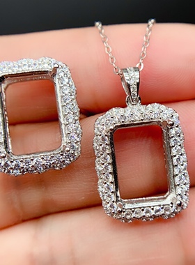 纯银戒指吊坠托韩版时尚豪华大气