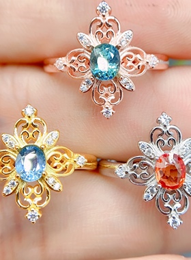 伯利尔女S925戒指空托