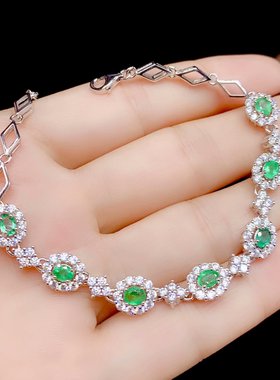 伯利尔女S925手链空托