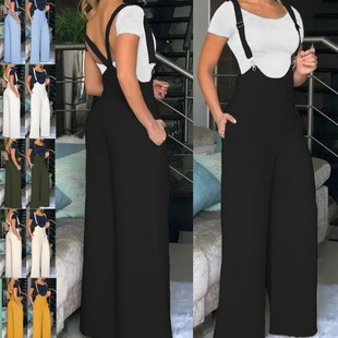 吊带裤 大量现货跨境背带裤 欧美女装 新款 夏季