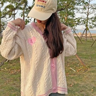 跨境速卖通外贸女装 休闲外套 欧美气质领单排扣星星刺绣毛衣开衫