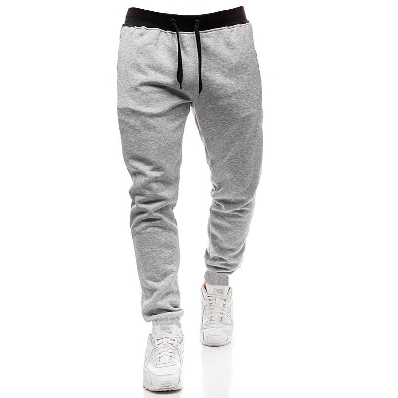 纯色光板运动裤男士宽松束脚长裤健身跑步休闲裤子小脚卫裤