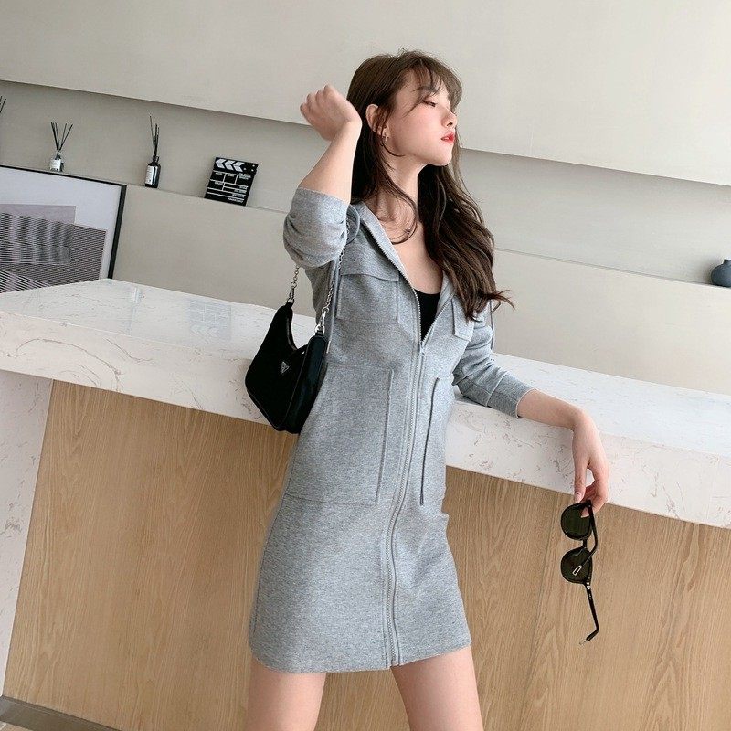 炸街连衣裙早春秋装女韩版休闲时髦长袖连帽拉链卫衣短裙,个性定制/设计服务/DIY,连衣裙加工定制,淘宝优惠券,粉丝福利购,淘宝优惠卷