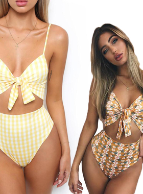 Floral Piece Swimwear Beach Swimming Suit for Women Monokini