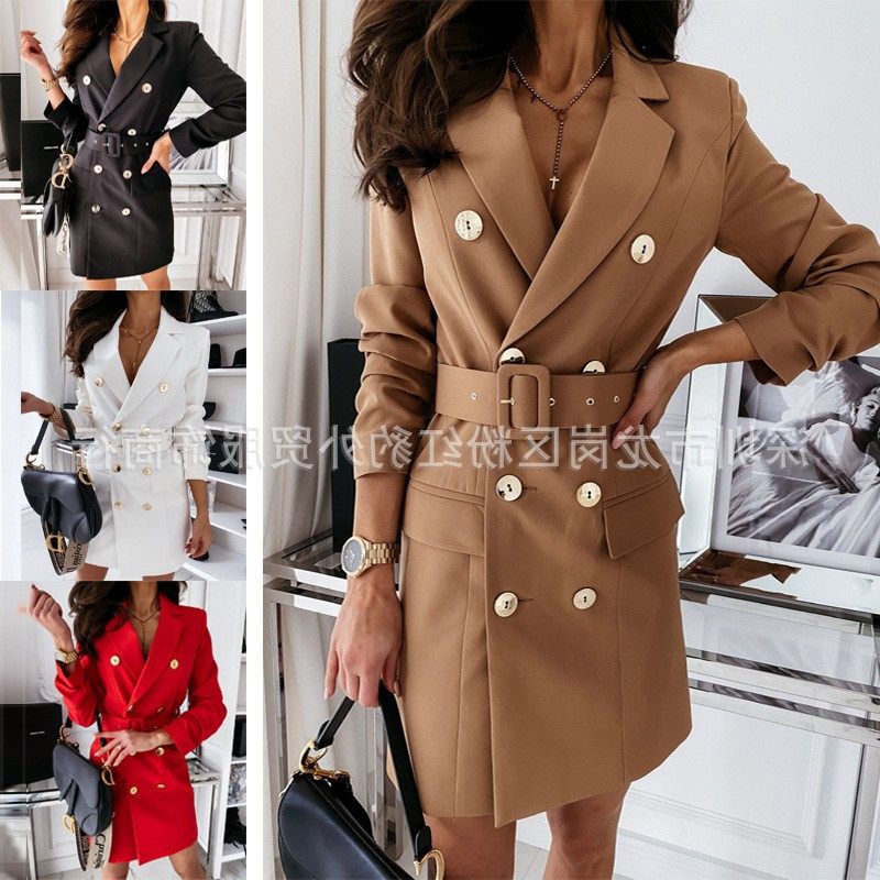 亚马逊冬季新款欧美女装时尚百搭中长款系腰西装外套,个性定制/设计服务/DIY,连衣裙加工定制,淘宝优惠券,粉丝福利购,淘宝优惠卷
