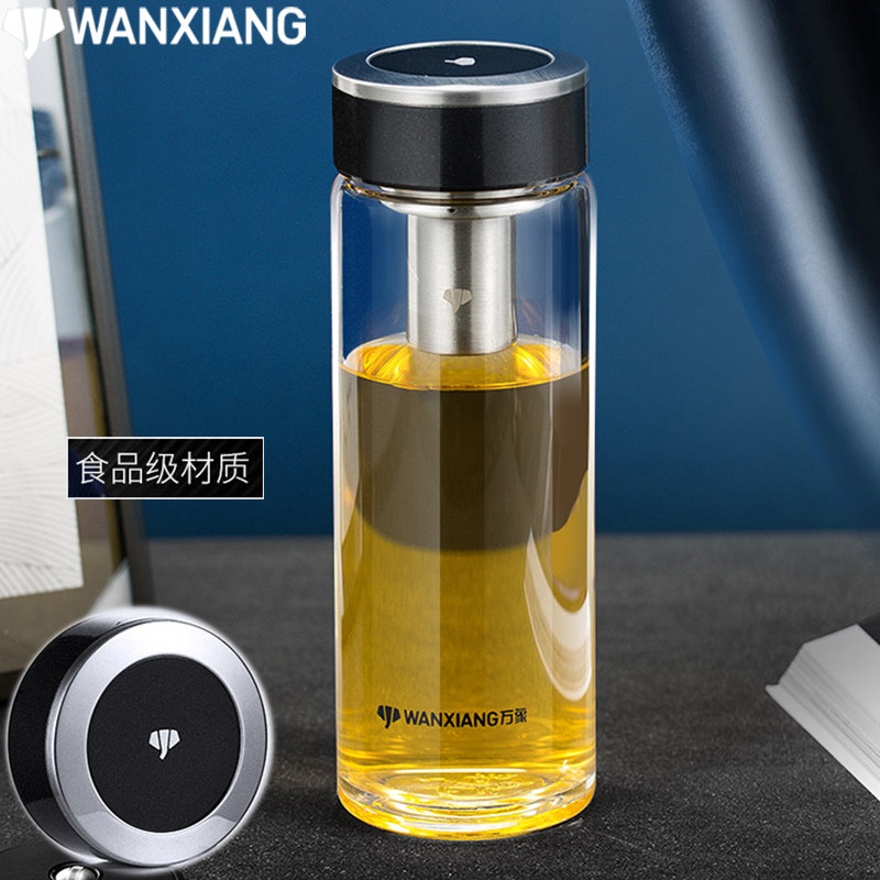 万象正品单层加厚高档车载泡茶杯图片