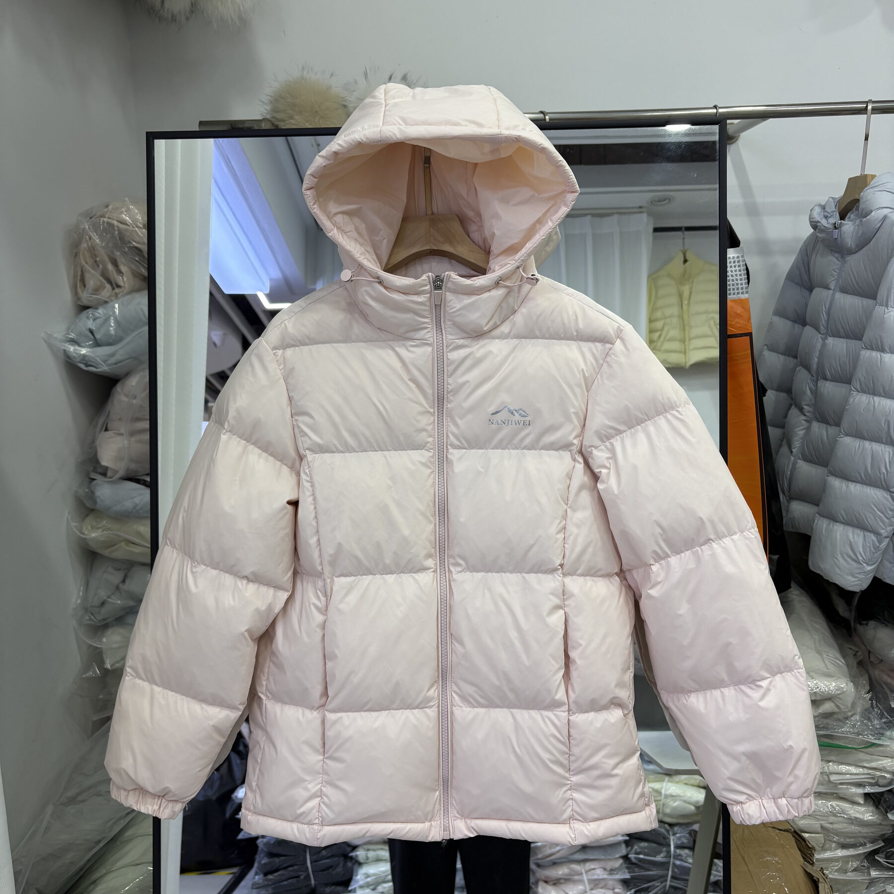 90绒秋冬韩版宽松连帽羽绒服女中长款保暖宽松时尚百搭外套潮