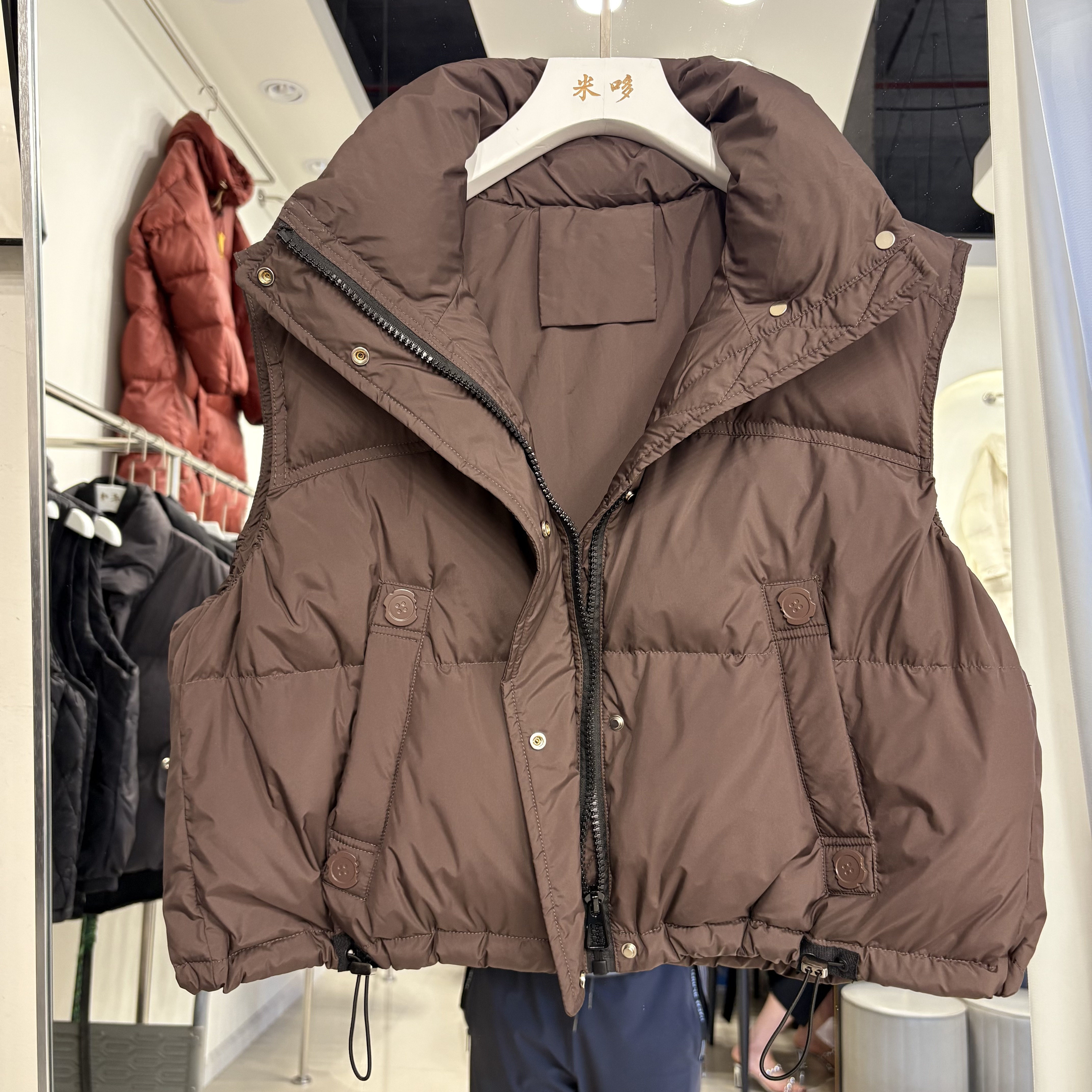 秋冬韩版宽松高腰羽绒服女马甲立领无袖背心时尚百搭马夹坎肩