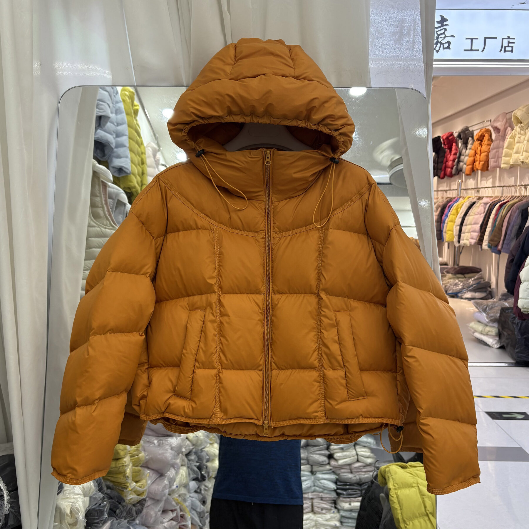 秋冬韩版宽松连帽羽绒服女短款加厚保暖小个子面包服小贝壳