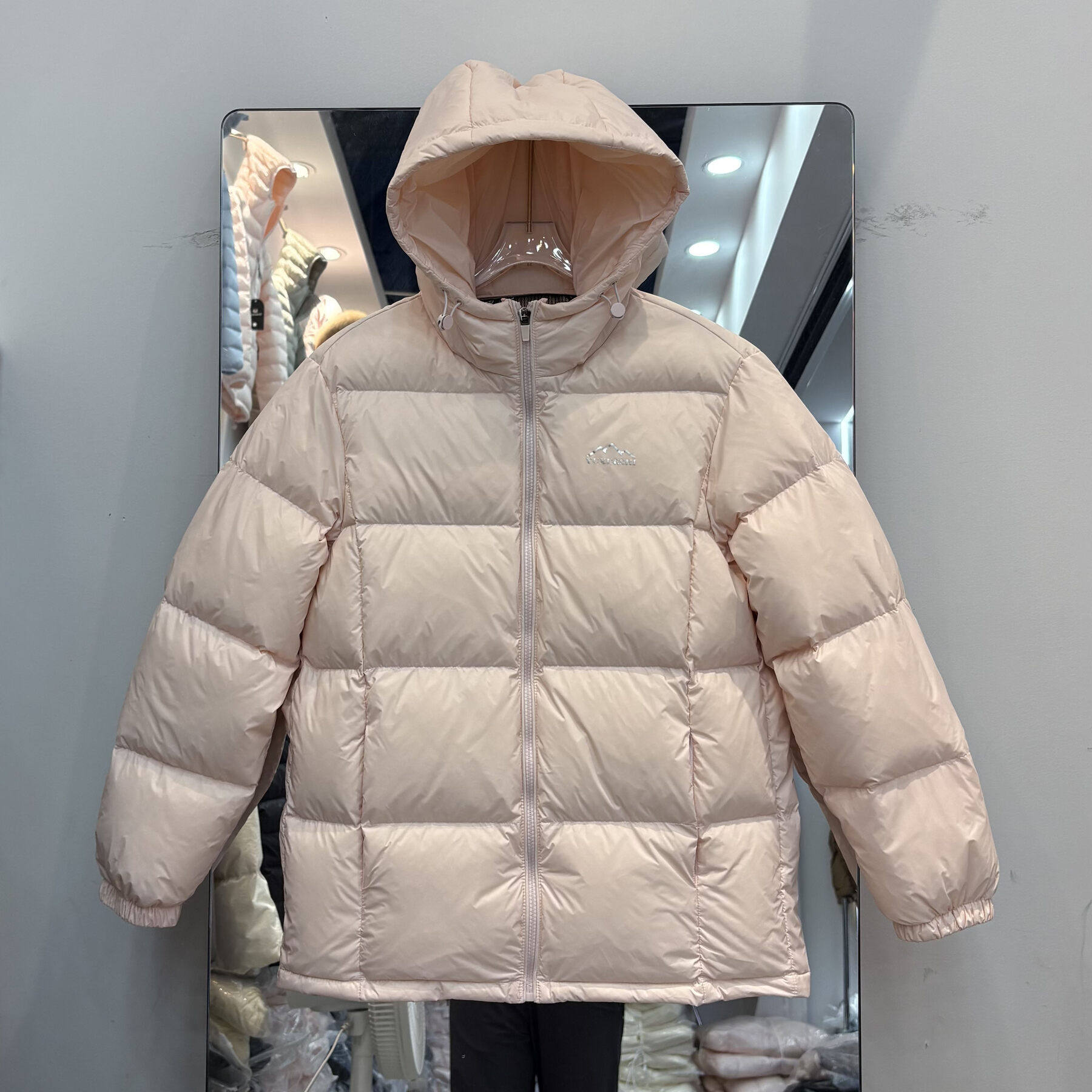 高端90绒秋冬韩版宽松连帽羽绒服女中长款加厚保暖泡芙面包服外套