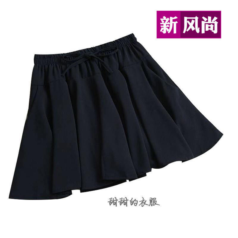 2025新款显瘦半身裙女夏季短裙高腰休闲百搭裙a字版小个子松紧腰