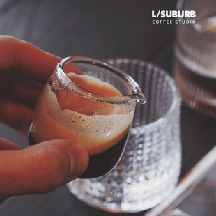 咖啡店出品搭配小糖缸耐高温玻璃小奶缸浓缩咖啡小壶糖浆蜂蜜小缸