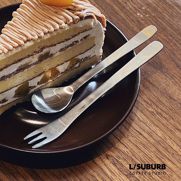 小西日式拉丝哑光蛋糕叉咖啡勺