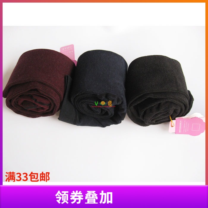 路润8904 秋冬加厚踩脚袜 竖条羊绒高弹力显瘦美腿打底裤