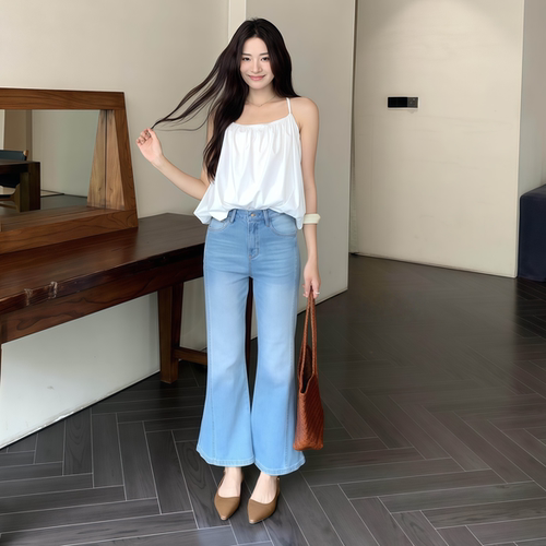 夏季高品质莱赛尔薄料微喇裤女