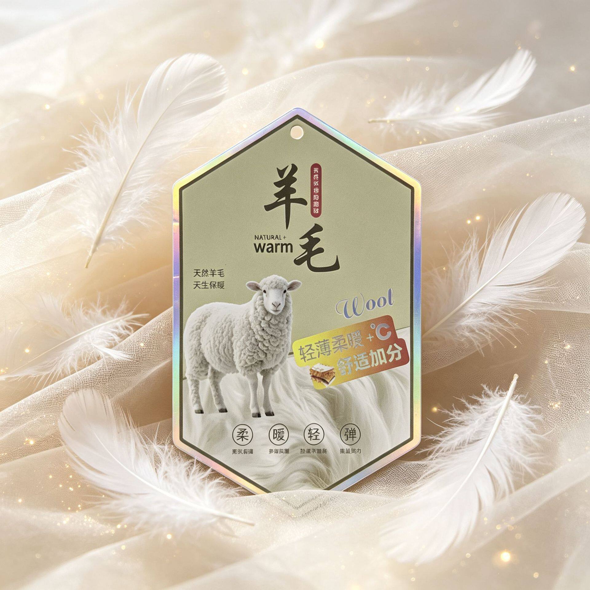 轻薄柔暖羊毛吊牌 女士羊毛保暖裤吊卡 秋冬内搭打底裤配套标签