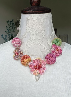 夏季唯美原创纯手工编织项链