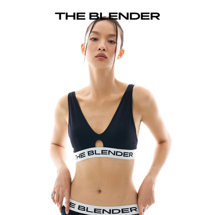 The Blender 「轻运动」logo无钢圈深V背心内衣