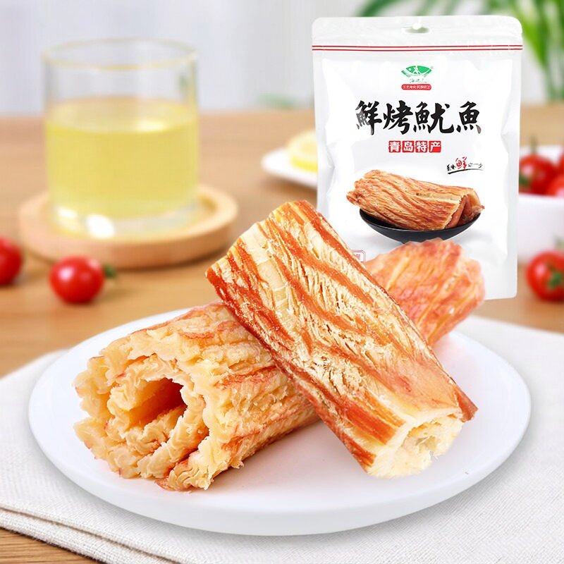 风琴鱿鱼片200g碳烤手撕鱿鱼丝即食海鲜零食干货休闲小吃鱿鱼条