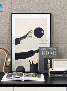 样板房间软装书桌摆件音响组合