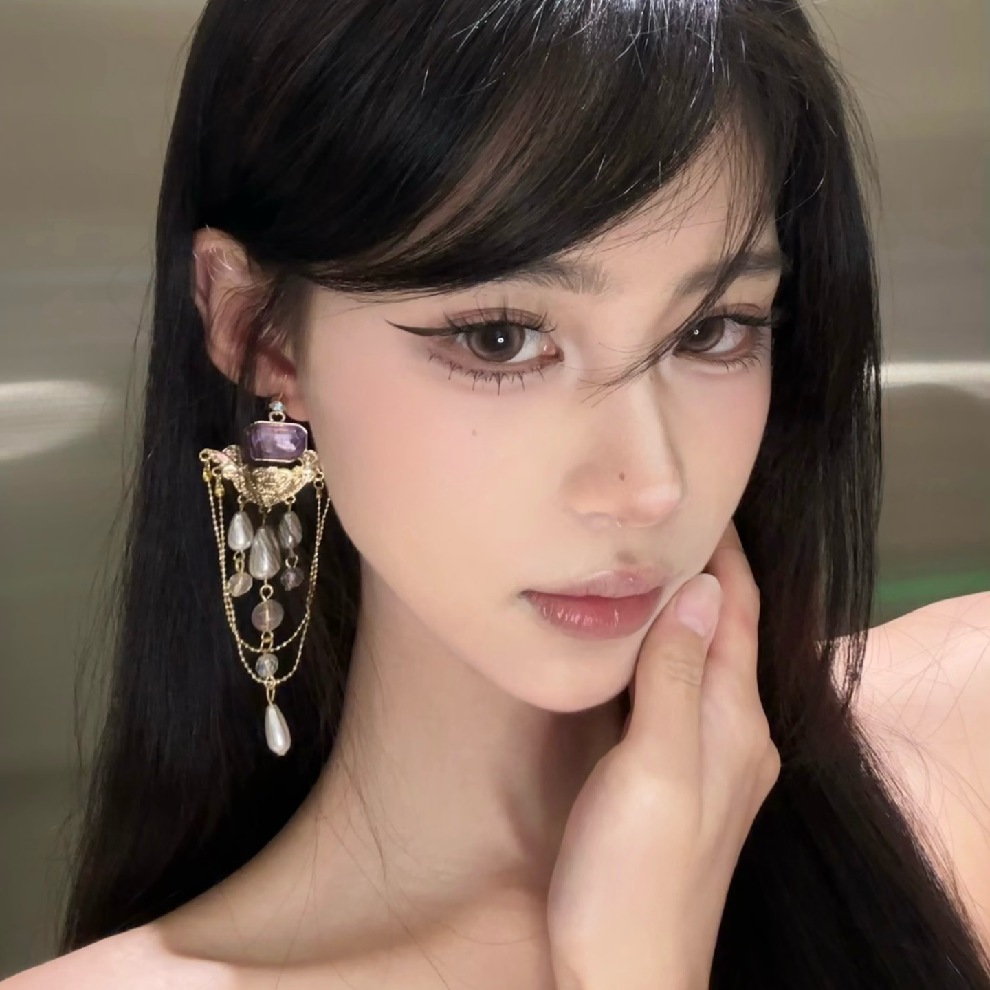 洛神涟漪巴洛克轻奢夸张大耳环女