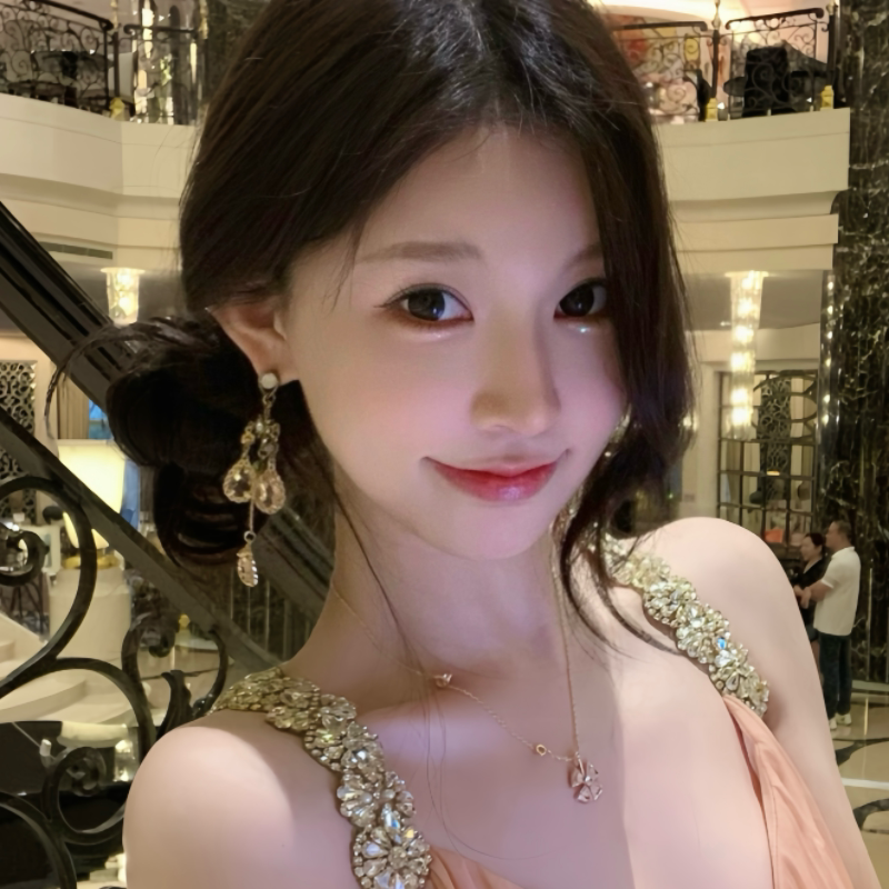 天娇黛丽小众高级感长款吊坠耳钉
