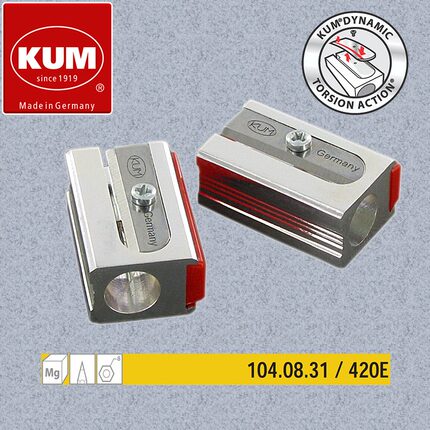 KUM库姆420E 镁金属  锋利单孔卷笔刀  φ8mm