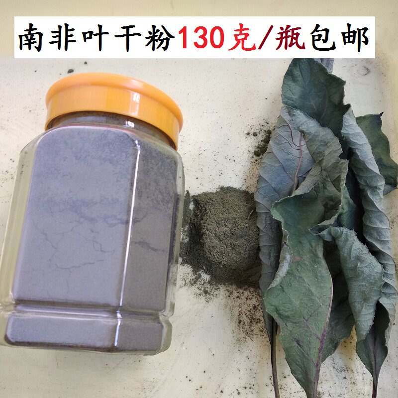 南非叶干叶子粉130克包邮瓶子装新鲜叶子晒干打粉树苗将军叶子茶