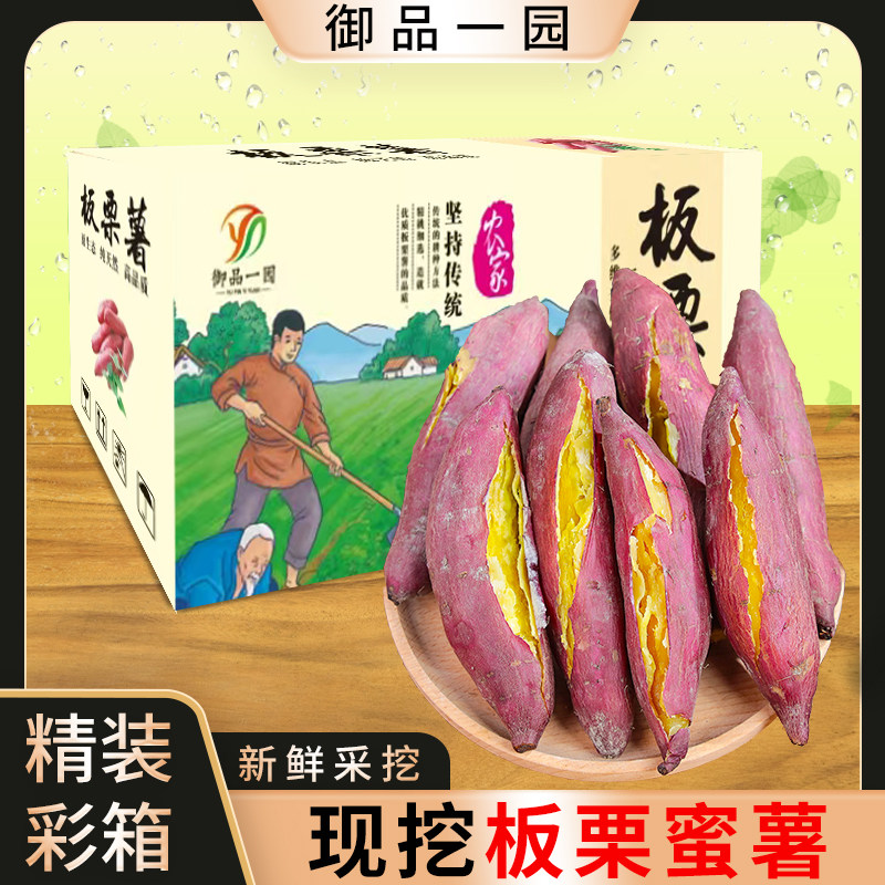 御品一园【彩箱】正宗秦薯5号板栗红薯新鲜蜜薯沙地黄心地瓜香甜