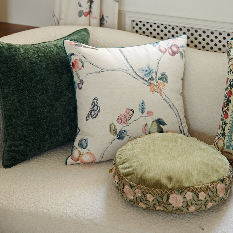 偏爱集抱枕套客厅沙发麻混纺法式